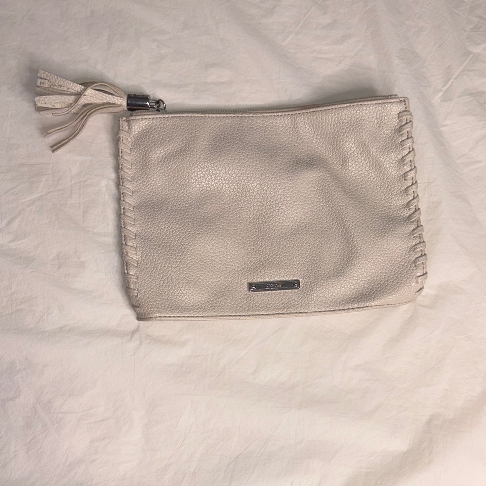 Elegant Cream Leather Clutch